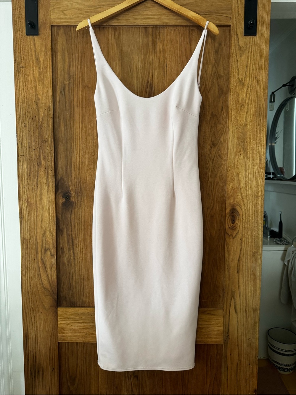 Katie May Soft Blush Midi Slip Dress
